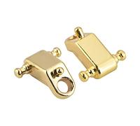 RiToEasysports Support D'arbre de Queue en Métal pour Guitare électrique, Accessoires de Rouleau de Cordes de Guitare élégants, Paquet de 2 avec Vis, adapté aux Amateurs de (GOLD)