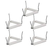 RiToEasysports Support de Creuset Triangulaire en Argile de 65 Mm, Tube en Céramique et Fil de Fer, Lot de 5 pour Expérience de Chauffage en Laboratoire