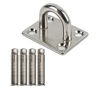 RiToEasysports Support de Hamac, Support de Montage au Plafond en Acier Inoxydable, Roulement de 250 Kg, avec Boucle de Porte Carrée et Tubes D'expansion, pour Chaise Suspendue de Balançoire