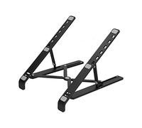 RiToEasysports Support D'ordinateur Portable en Aluminium, Support de Refroidissement Réglable et Robuste pour Les Appareils de Voyage à Domicile et au Bureau de Moins de 15.6 Pouces (Black)