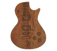 RiToEasysports Support pour Médiators de Guitare, Boîte de Rangement pour Médiator de Guitare en Bois Massif avec Motif pour L'organisation du Plectre des Guitaristes Musiciens