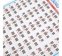 RiToEasysports Tablatures D'Accords de Piano pour Débutants - Autocollant Mural Grand Volume avec 60 Accords Différents - Idéal pour les Salles de Piano et les Cours de Musique à L'école