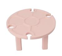 RiToEasysports Table de Pique-Nique Portative, Conception Pliable avec Support de Verre à Vin et Zone D'évier, Matériau PP Robuste pour Fête en Plein Air et Pique-Nique (Pink)