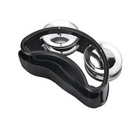 RiToEasysports Tambourin à Base Métallique, Instrument de Percussion en ABS Durable pour les Sets Acoustiques et les Jam Sessions (BLACK)