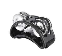 RiToEasysports Tambourin à Pied avec 4 Paires de Clochettes, Kit de Percussion avec Sangle en Nylon et Métal ABS pour Enfants et Adultes, Ton Lumineux et Design Confortable pour Bandes Acoustiques