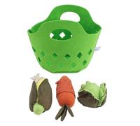 RiToEasysports Toys en Peluche Légumes Ensemble 3 Pièces pour Le Jeu Sensoriel, Entraînement à la Main avec des Textures Variées, Reconnaissance des Couleurs pour Les Tout-Petits 12 Mois et Plus,