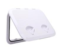 RiToEasysports Trappe d'accès aux Bateaux, Matériau ABS, Ouverture à 180 Degrés, Couvercle de Pont Rectangulaire, 17,3 X 12,4 Pouces pour Les Types de Bateaux (White)