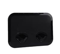 RiToEasysports Trappe d'accès aux Bateaux, Matériau ABS, Ouverture à 180 Degrés, Couvercle de Pont Rectangulaire, 17,3 X 12,4 Pouces pour Les Types de Bateaux (Black)