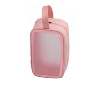 RiToEasysports Trousse de Maquillage Transparente, Trousse de Maquillage de Voyage étanche, Cuir PU et PVC givré, étui Portable Multi-Poches de Grande capacité avec Poignée, 26 X 10 X 15 Cm pour