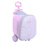 RiToEasysports Valise à Main pour Enfants de 20 Pouces avec Siège, Coque en Alliage d'aluminium ABS, Garde-Corps Amovible, Roues Flexibles pour Les Voyages en Avion et Les Escapades du W nd