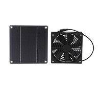 RiToEasysports Ventilateur D'extraction à énergie Solaire 3 W, Ventilateur à Panneau Solaire étanche pour Serre, Poulailler, Abri pour Animaux Domestiques, avec Filet de Protection Double Couche