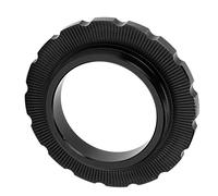 RiToEasysports Verrou de Centre de Vélo, Moyeu de Roue Arbre de Baril Disque Rotor Bague de Verrouillage en Alliage D'aluminium pour Moyeu D'axe Traversant, Vélo, VTT(Le Noir) Ecrou Center Lock