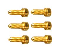 RiToEasysports Vis de Guitare, 6 Pièces Vis à Tête Hexagonale de Guitare Double Corde de Selle de Pont Trémolo avec Pointe Conique pour Pièces de Rechange (GOLD)