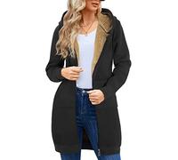 RITOSTA Sweat à Capuche Polaire Femme Zippé Long Pull Pullover Chaud Hiver Manteau en Peluche Manche Longue Épais Hoodie Casual Sweatshirt avec Poches