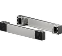 Rittal 8660050 Pièce d'angle de socle VX avec cadre, avant/arrière, H : 100 mm, pour B : 600 mm, acier inoxydable Raccord de