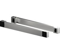 Rittal 8660052 Pièce d'angle de socle VX avec cadre, avant/arrière, H : 100 mm, pour B : 1000 mm, acier inoxydable Raccord de