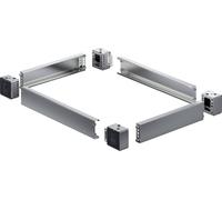 Rittal 8660061 Pièce d'angle de socle VX avec cadre, avant/arrière, H : 200 mm, pour B : 800 mm, acier inoxydable Raccord de