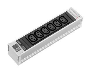 RITTAL DK PSM Socket Module C13 6-Way Black Non-Switchable with Overcurrent Prot
