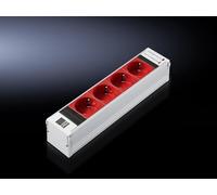 Rittal Module enfichable PSM 4x Schuko rouge