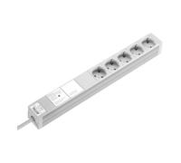 Rittal Socket Strip - Coupe-circuit (rack-montable) - CA 230 V - connecteurs de sortie : 5 (power CEE 7/3) - 19" - 2 m cordon - gris