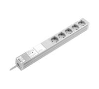 Rittal Socket Strip - Coupe-circuit (rack-montable) - CA 230 V - connecteurs de sortie : 5 (power CEE 7/3) - 19" - 2 m cordon - gris