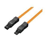 Rittal SZ Led system light connection cable - Câble d'alimentation (F) (M) - 100-240 V - 1 m - orange (pack de 5)