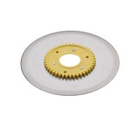 ritter Couteau de rechange 501.105 lisse pour jambon/charcuterie avec roue dentée jaune pour Ritter Compact1, Markant05, Markant01, Sono1