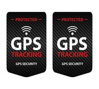 Ritter Mediendesign Lot de 2 autocollants de suivi GPS pour vélo - Noir - Carbone - Résistant aux intempéries et aux UV, Noir/rouge/blanc, 3,3 cm x 4,9 cm