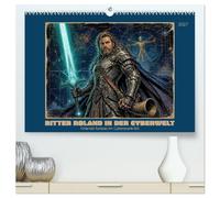 Ritter Roland in der Cyberwelt: Orlando furioso im Cyberpunk-Stil (hochwertiger Premium Wandkalender 2027 DIN A2 quer), Kunstdruck in Hochglanz: Ein Renaissance-Epos im Cyber-Gewand