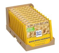 RITTER SPORT-Blanc Noisettes Entières- Tablette 100 g -A emporter partout-Boite de 10 tablettes