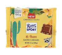 Ritter Sport Bonbons salés, tablettes de chocolat au lait au beurre et caramel salé croustillant en morceaux, cacao 100 % certifié durable, 12 unités de 100 g