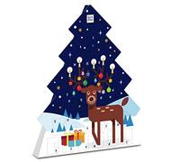Ritter Sport-Calendrier de l'Avent au design de Noël composé de 26 mini cubes de Chocolat au lait fourré-208gr