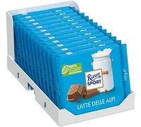 Ritter-Sport Tablette Lait des Alpes - Chocolat au lait, note miel et caramel - 100 g x12