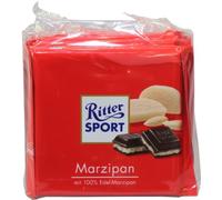 Ritter Sport Marzipan (chocolat végan sans lactose avec de la pâte d’amande) 500g (5x100g)