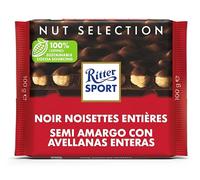 Barre de chocolat noir | Ritter Sport | Noisettes entières sombres | Poids total 100 grammes