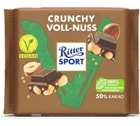 Ritter Sport Vegan Crunchy plein de noix de 50 pour cent de cacao 100g
