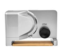 ritter varido 5 Trancheuse universelle électrique & machine à couper le pain en métal avec moteur ECO, Made in Germany, argent métallique