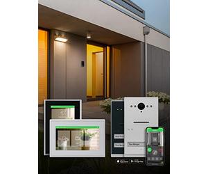 Ritto Interphone vidéo TwinBus IP Set écran HD 7 Pouces, 2 Bus filaires, Application Smartphone, Blanc, encastré, 1 Famille