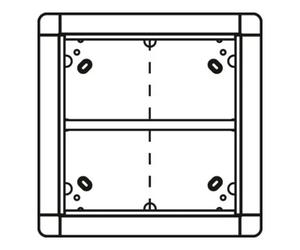Ritto Ritto Cadre encastré Portier blanc 4 fois, env. 238 × 238 mm 1881570 Quantité:1