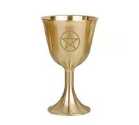 Ritual Cup Triple Moon Gobelet calique Prop Divination Astrologique Outil Wi Plaqué Or Vaisselle en Laiton