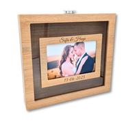 Ritual Sable de mariage personnalisé | Cadre Rituel des Sables simple personnalisable avec prénom et date de l'événement | Cadre photo 10 x 15 cm