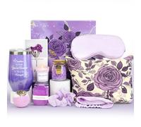 Rituals Lot de 10 accessoires de bain pour femme avec verres à vin, bombe de bain, sels de bain, savon, carte de vœux, patch
