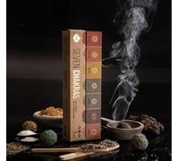 Rituel 7 Chakras - Bombita Smudge (7 unités) - Encens Artisanal aux Plantes - Fait Main en Argentine - Équilibrage énergétique, méditation, Purification - 13 di Ilaria