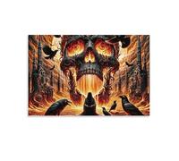 Rituel du Crâne Noir- Puzzle 1500 éléments - Art Déco, Voyages, Paysage, Divertissement Créatif, Jeu, Puzzle Classiques pour Les Adultes et pour Les Enfants 12+ 57x87cm