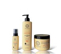 Rituel Kératine Acide Hyaluronique et Biotine - Shampoing 500ml + Masque 500ml + Sérum 100ml