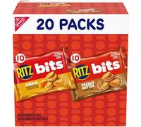 RITZ Bits Lot de 20 crackers sandwich au beurre d'arachide et au fromage