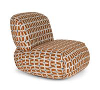 RITZ - Fauteuil lounge imprimé orange Orange