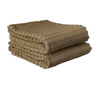 Ritz Lot de 2 torchons de Cuisine, Coton, Marron Moka, Couleur Unie