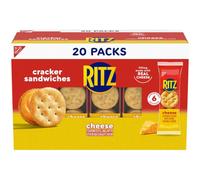 RITZ Lot de 20 paquets de crackers au fromage, collations pour le déjeuner