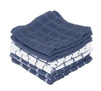 Ritz Lot de 6 torchons 100% Coton éponge très absorbants, 30,5 x 30,5 cm, Bleu fédéral